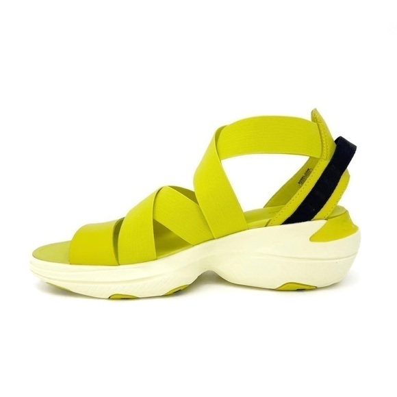 Sorel Explorer Blitz Wedge Sandal Women’s Size 9 Bolt Yellow/Green Leather New - Picture 5 of 13